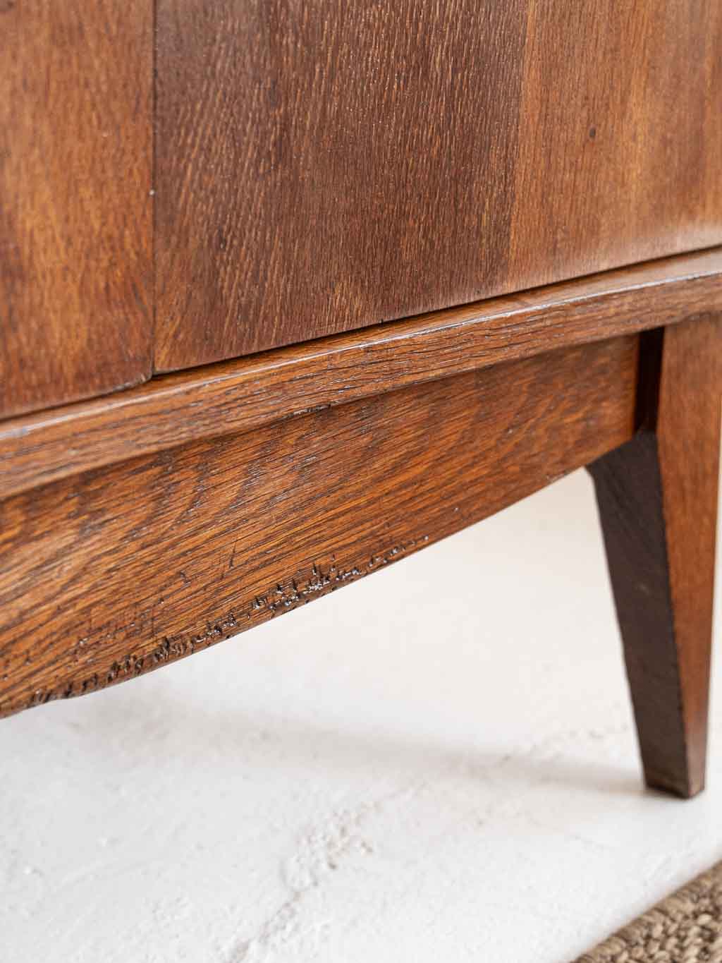 Secrétaire vintage 1950. pied compas, tablette bureau