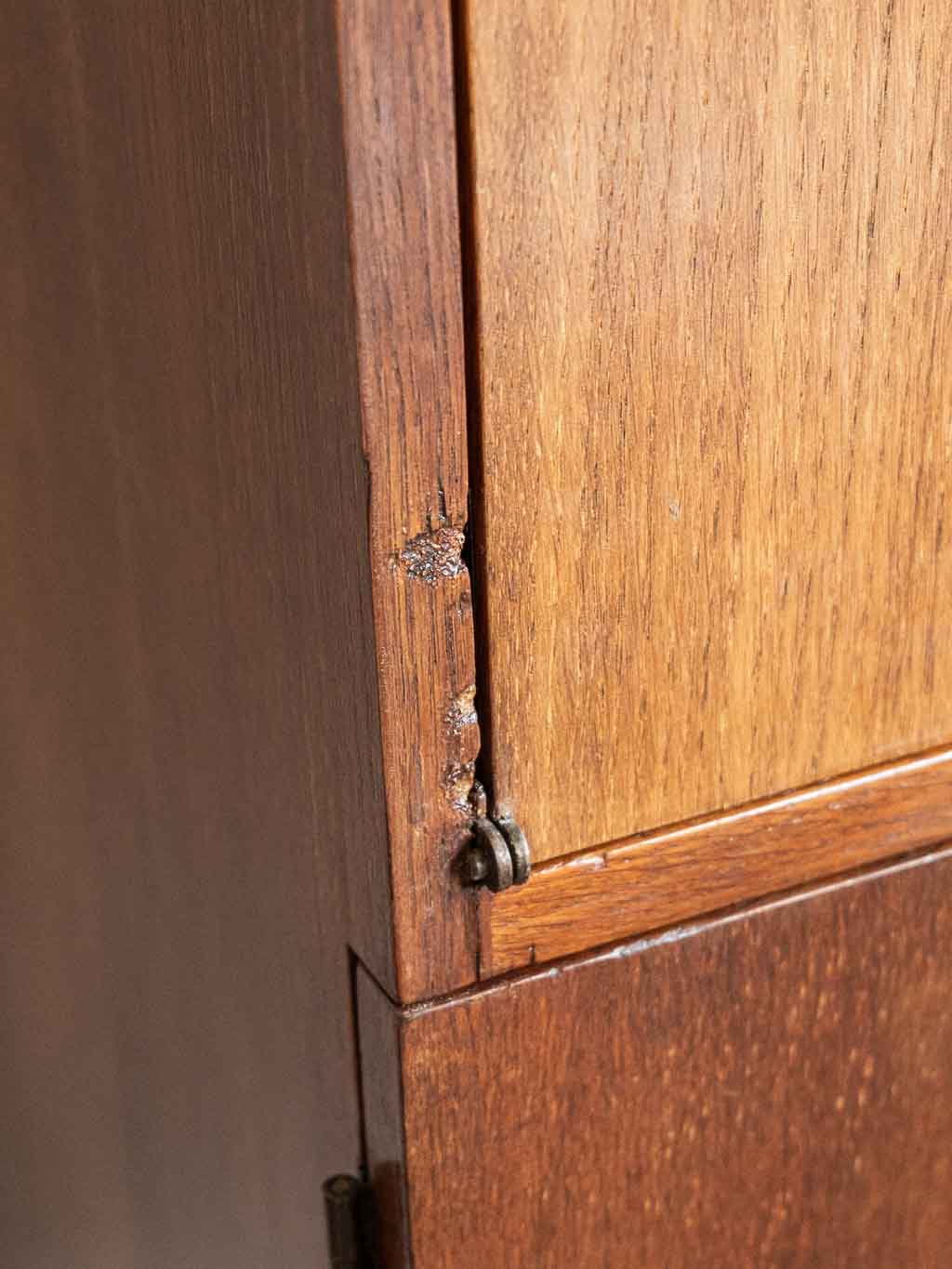 Secrétaire vintage 1950. pied compas, tablette bureau