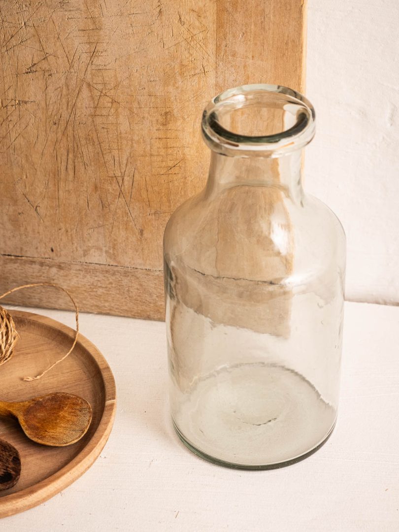 bouteille ancienne en verre épais type bouteille de laiterie