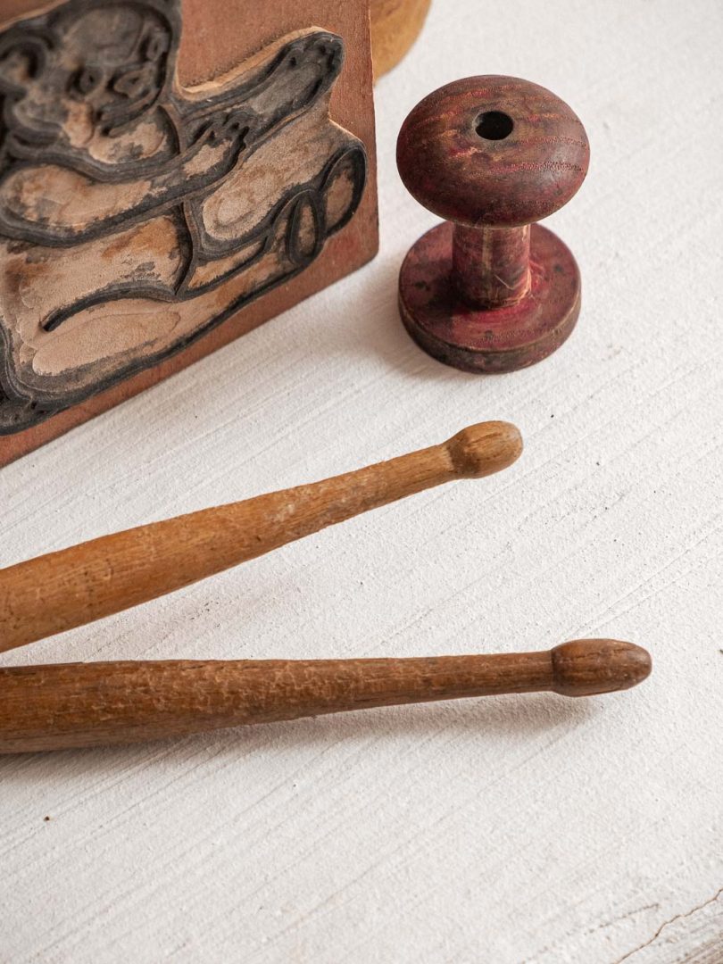 Tambour Chamanique 10 Pouces Motif Lion - Bois Et Cuir, Avec Baguette - Instrument Spiritualité, Méditation, Décoration