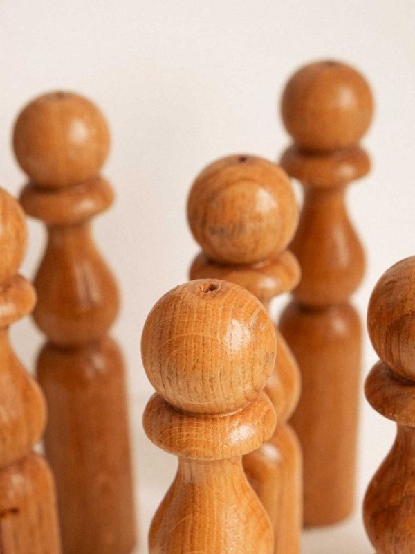 BS Toys Jeu De Quilles En Bois FSC – 2 Boules Liège, Numéros, Intérieur/extérieur, 2-4 Joueurs, Dès 3 Ans