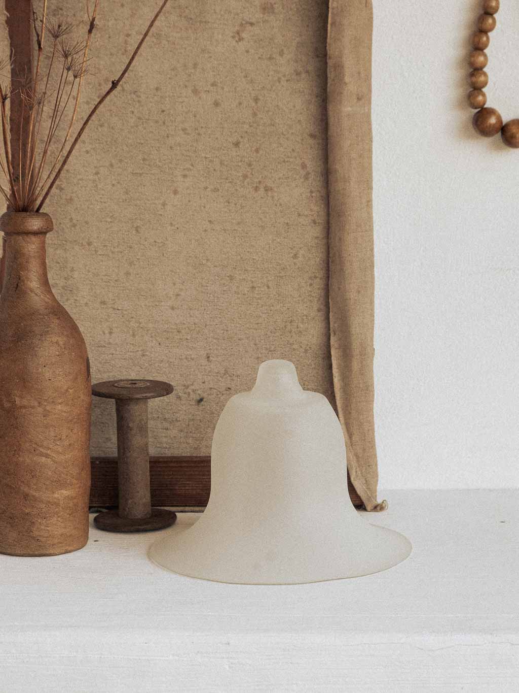 cloche de jardin en verre dépoli