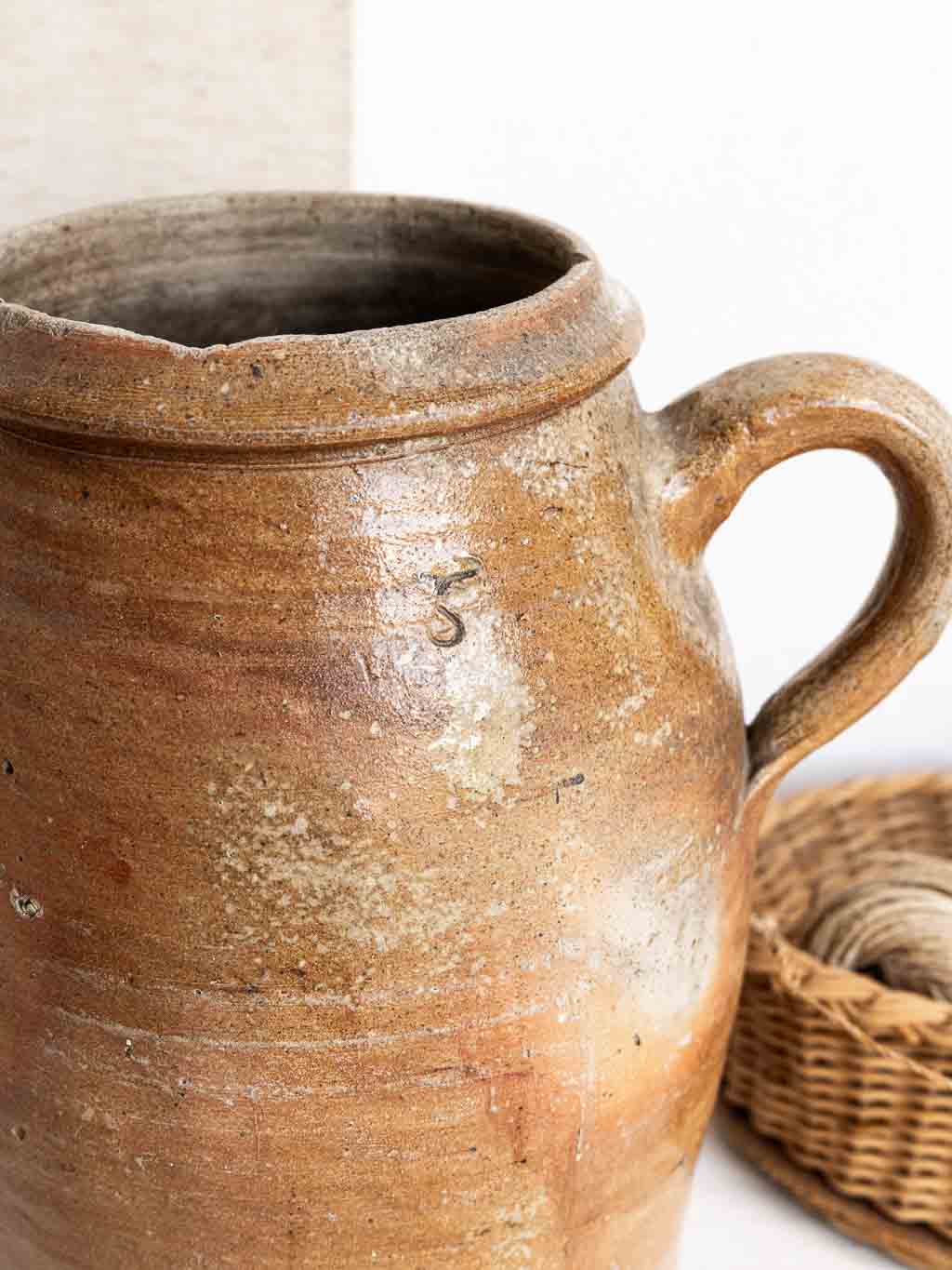 Pot en grès ancien 25 cm – Image 3