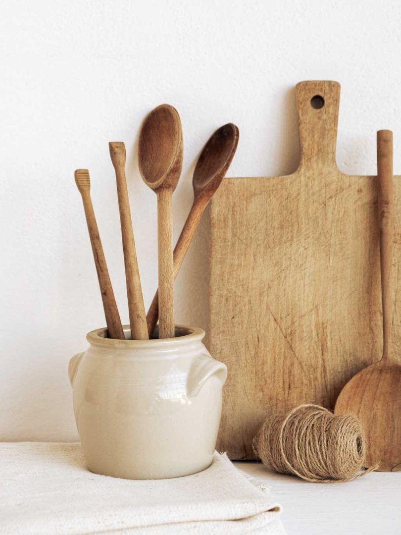 Pot en grès blanc beige type pot à graisse de digoin