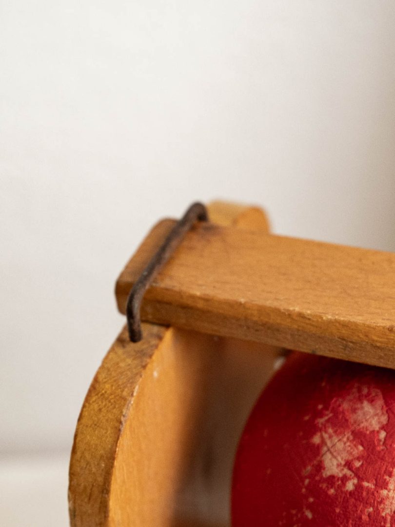 jeu de boule ancien en bois , boule bois peint