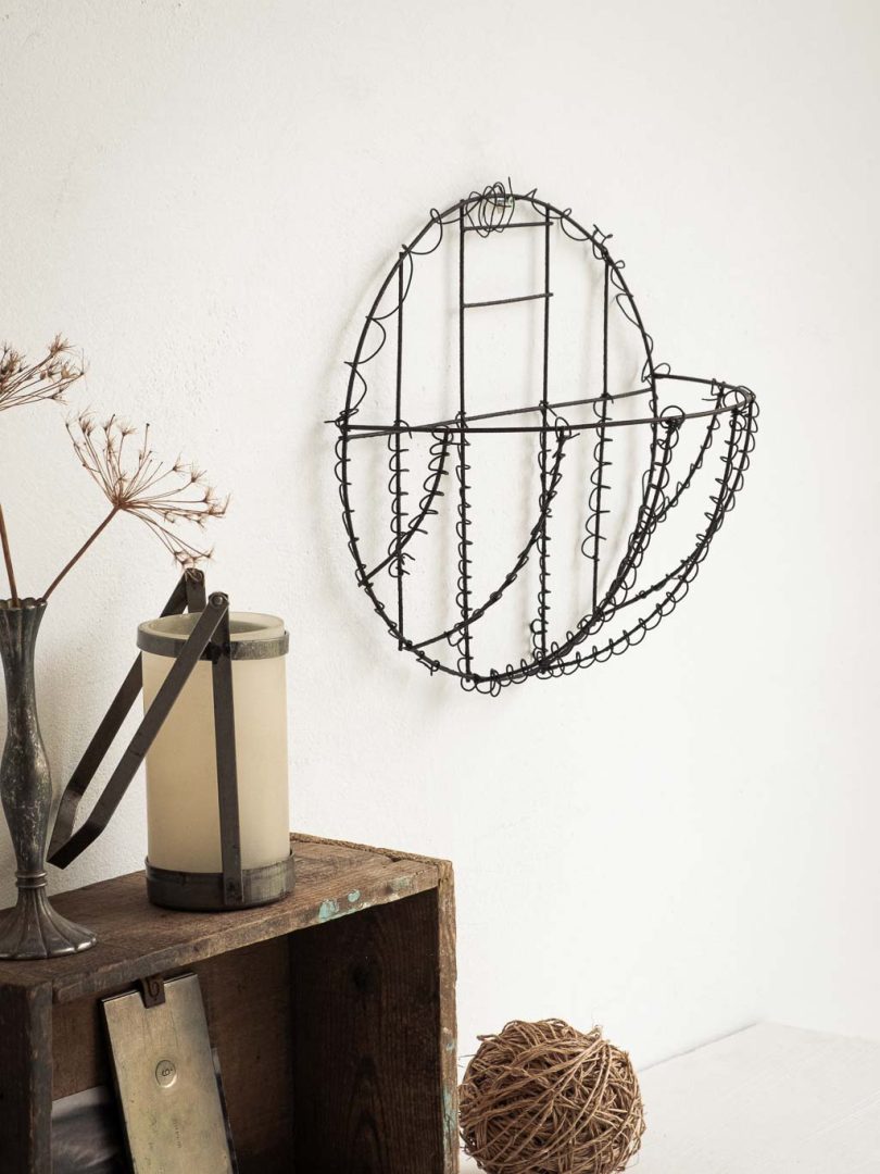 panier mural métal filaire pour plante