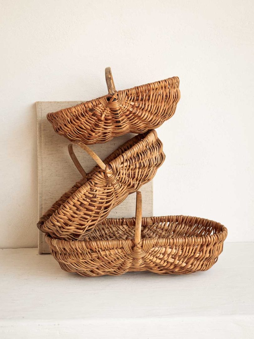 Panier de cueillette en osier, 3 tailles