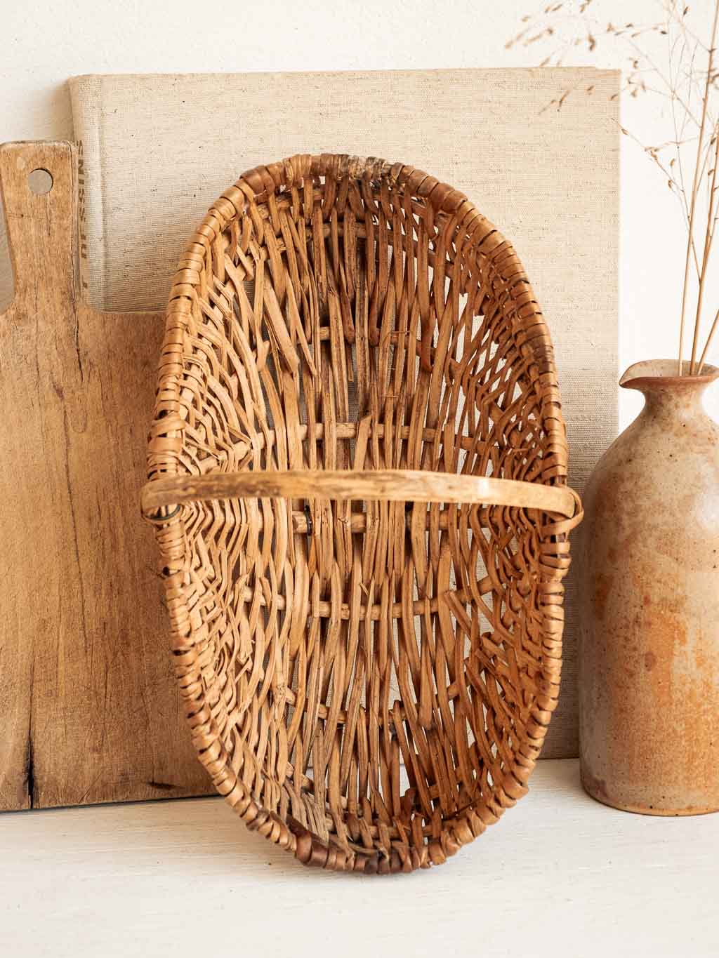 petit panier en osier pour cueillette