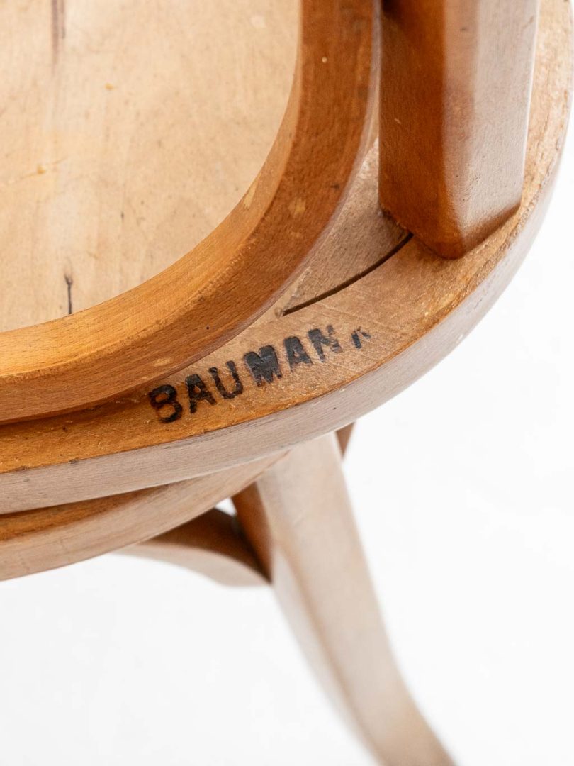 Chaises vintage Baumann bistrot n°43 en bois courbé