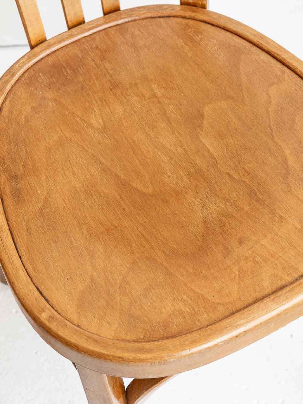 Chaises vintage Baumann bistrot n°43 en bois courbé