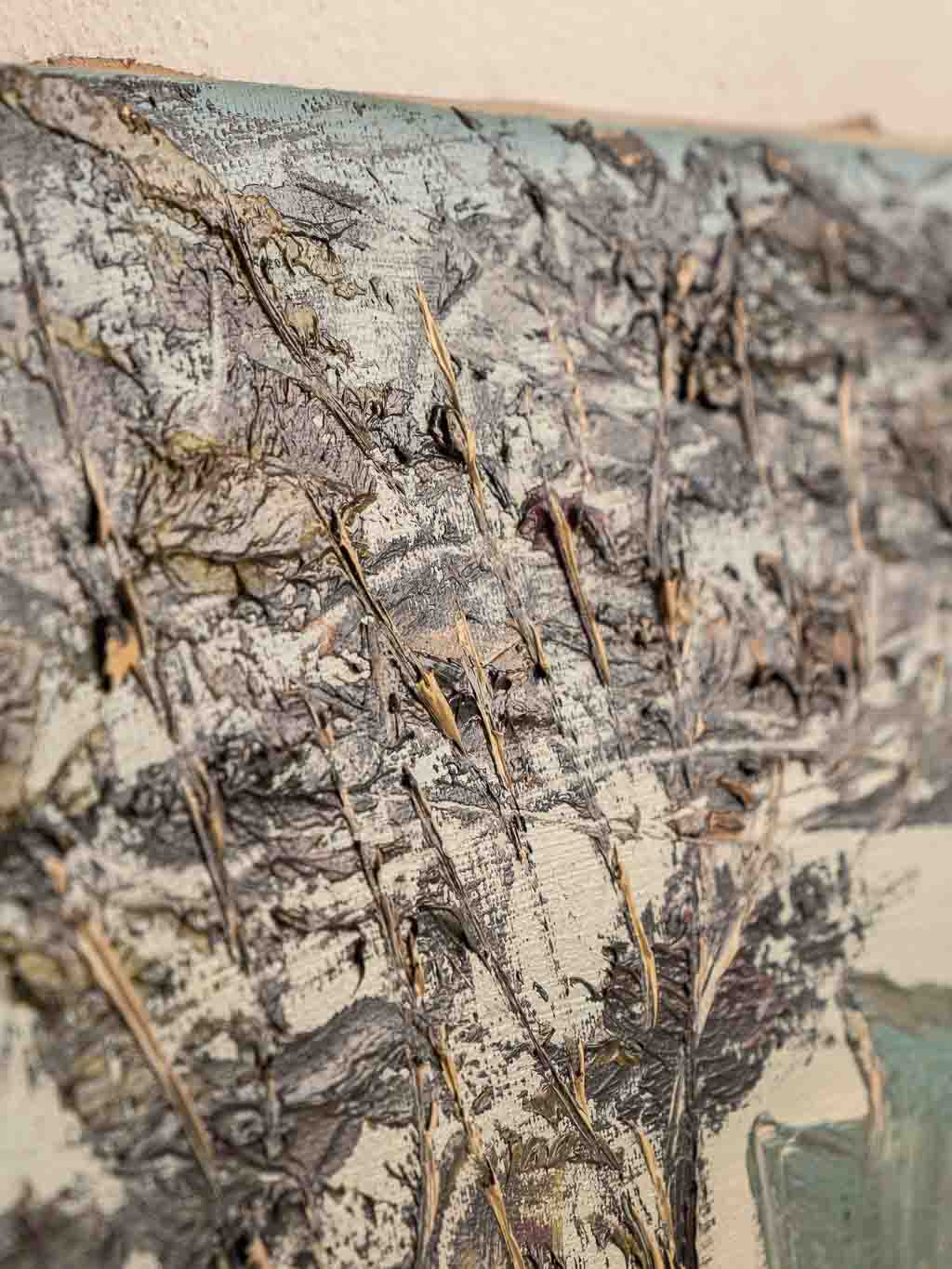 huile au couteau sur toile signée Dalia, paysage Majorque détail 3
