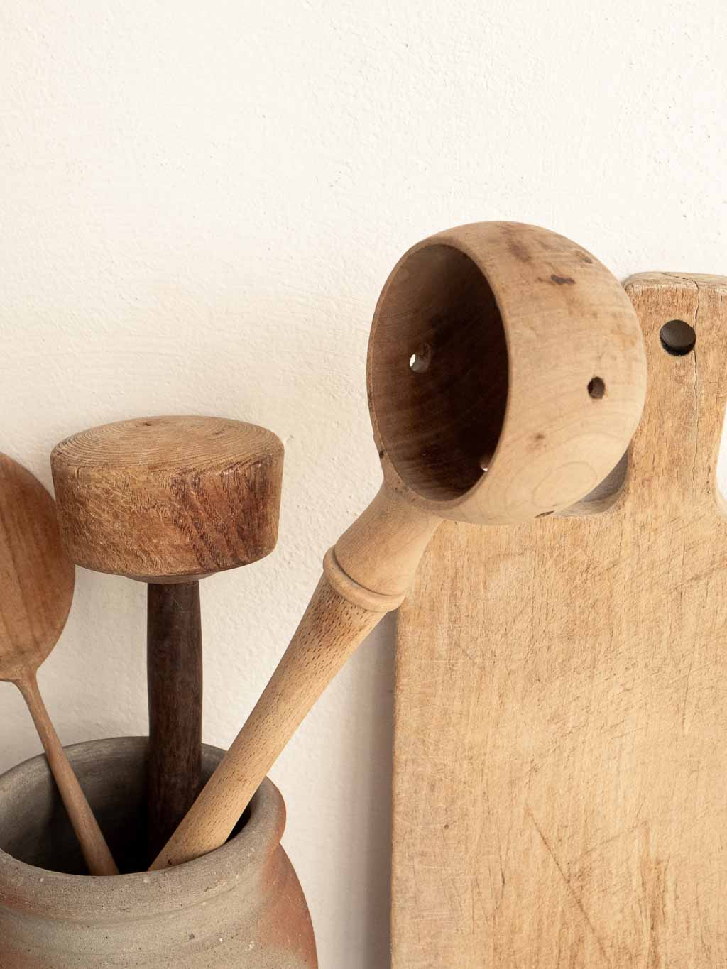 grande cuillère à olives en bois