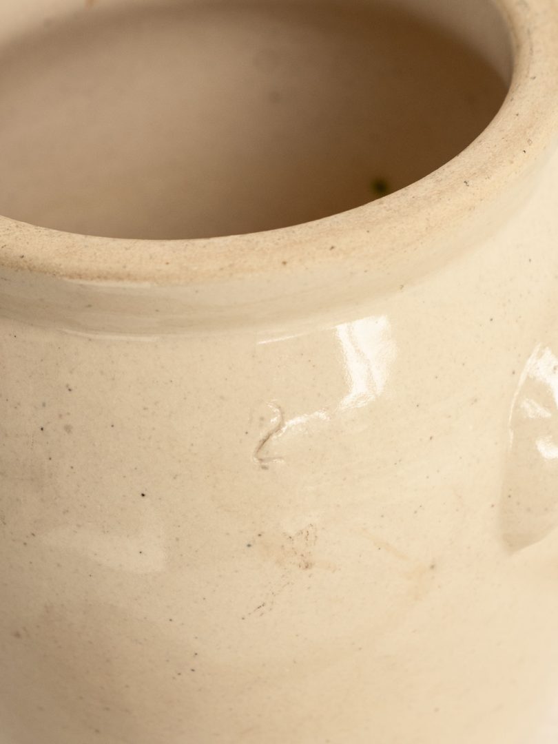 Pot en céramique blanche type Digoin ( grand modèle)