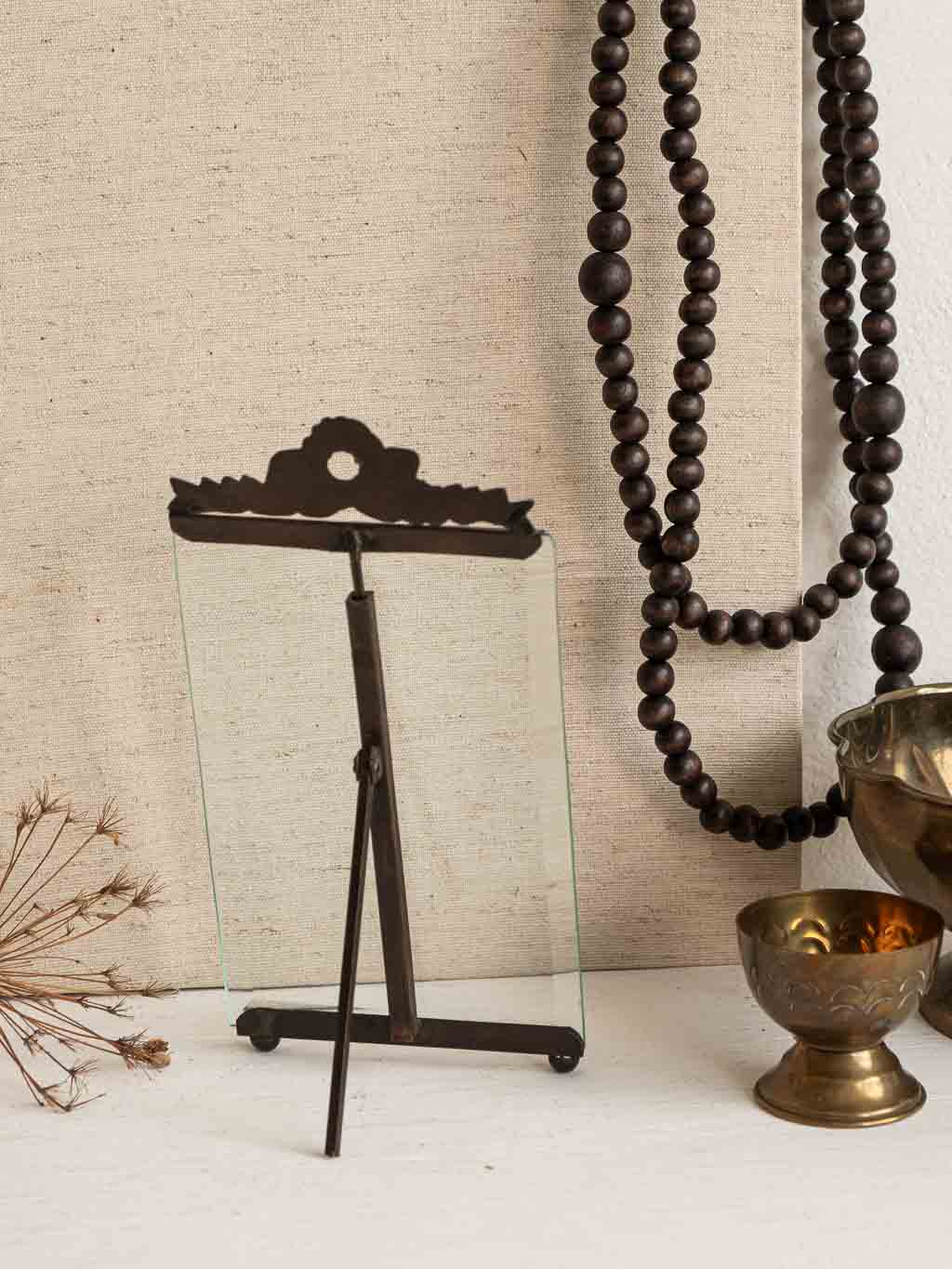 Cadre photo à poser en bronze, style Louis XVI