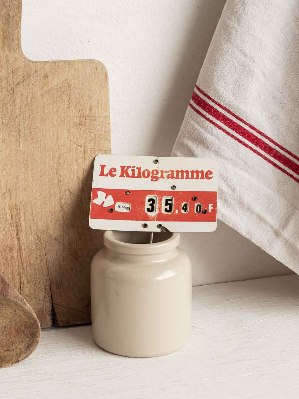 Etiquette de boucherie vintage, Le kilogramme + extra