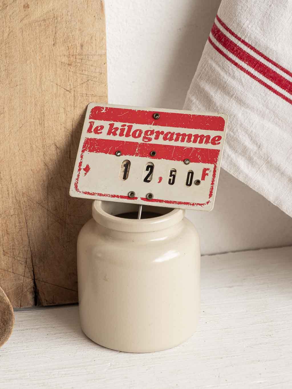 Etiquette de boucherie vintage, Le Kilo