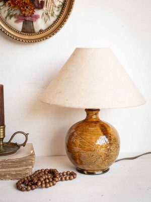 Lampe artisanale en grès