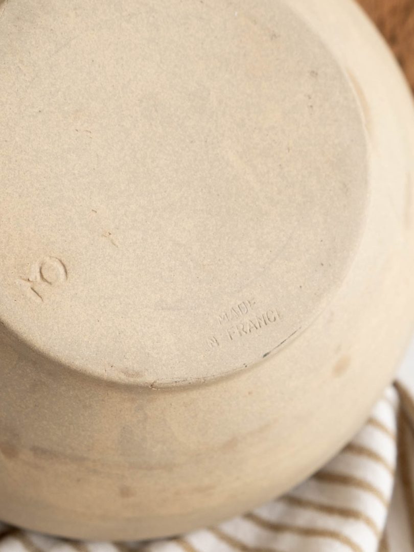 Petit saladier en grès beige - gris