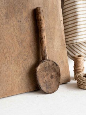 ancienne cuillère en bois dite cuillère à beurre