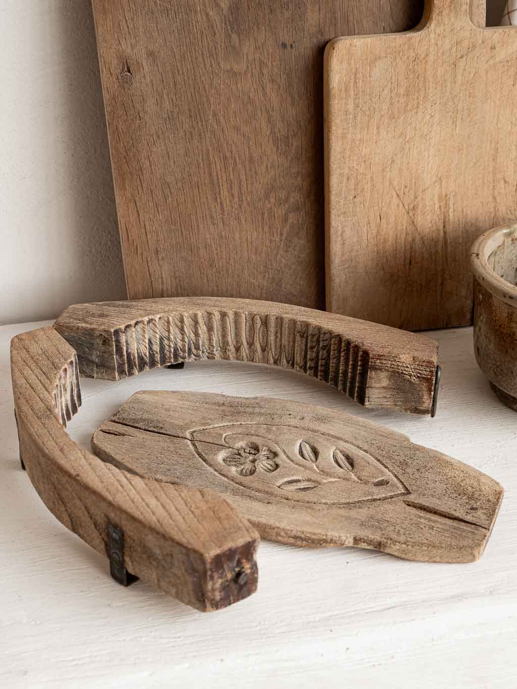 ancien moule à beurre en bois