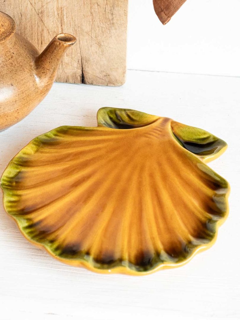 Dessous de plat, plateau coquille st Jacques Vallauris