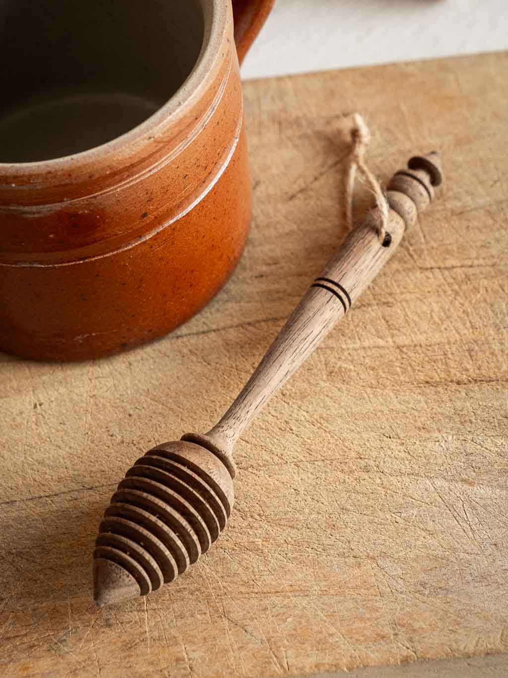 cuillère à miel vintage en bois