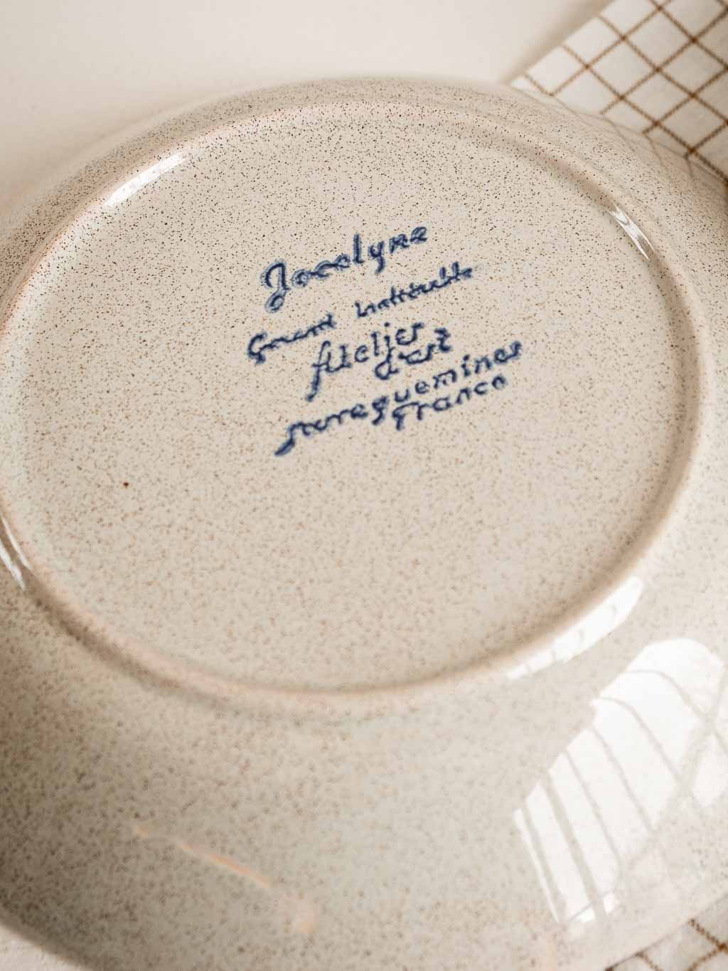 Assiettes creuses vintage Sarreguemines grès Jocelyne