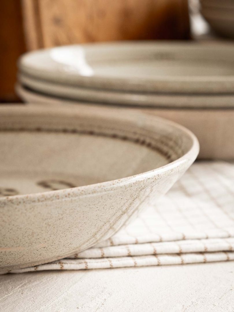 Assiettes creuses vintage Sarreguemines grès Jocelyne