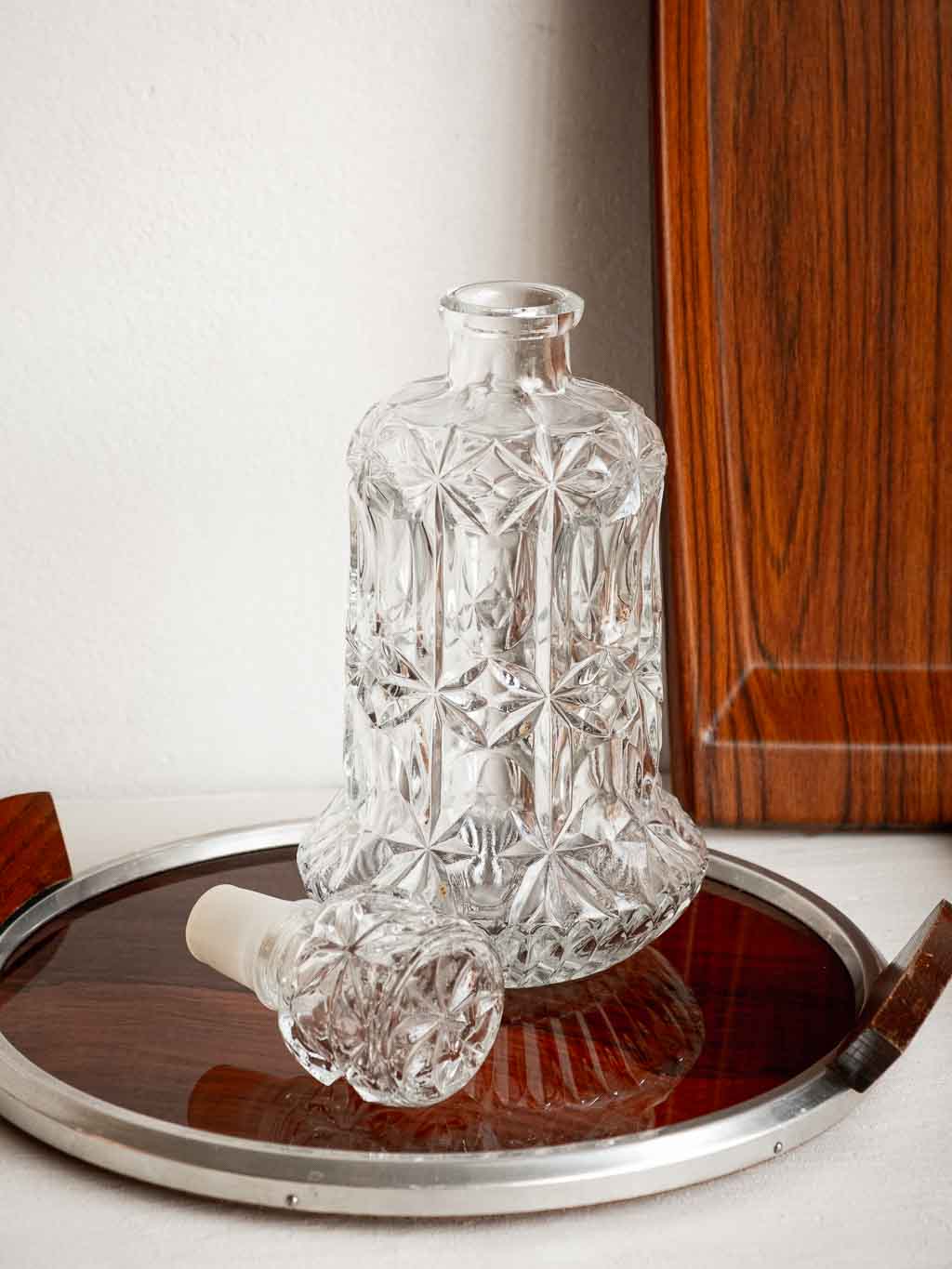 carafe à whisky en verre taillé