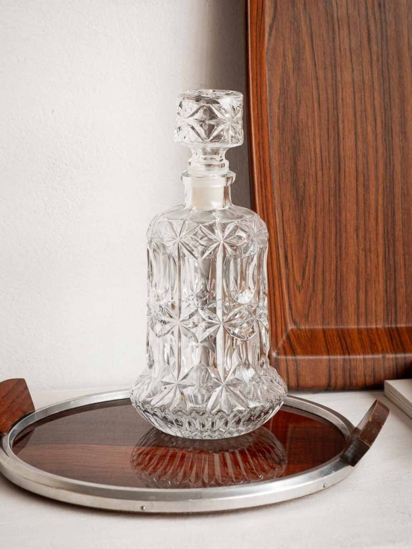 carafe à whisky en verre taillé
