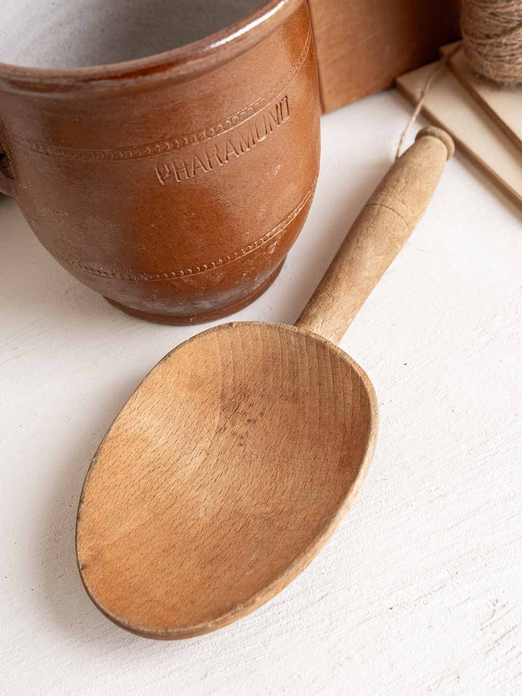 Cuillère en bois ancienne cuillère à beurre de baratte