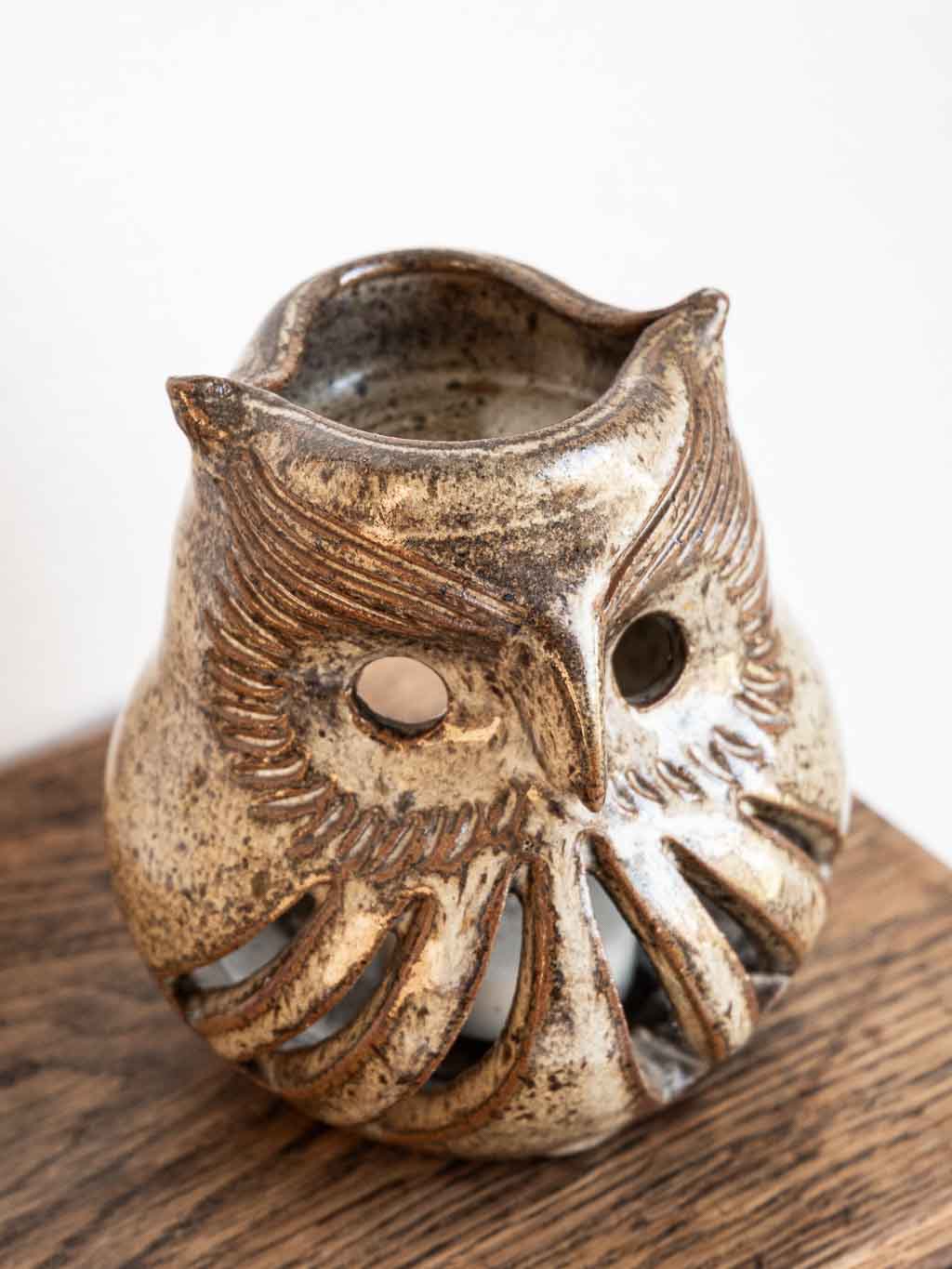 photophore brule parfum / huiles essentielles en forme de hibou