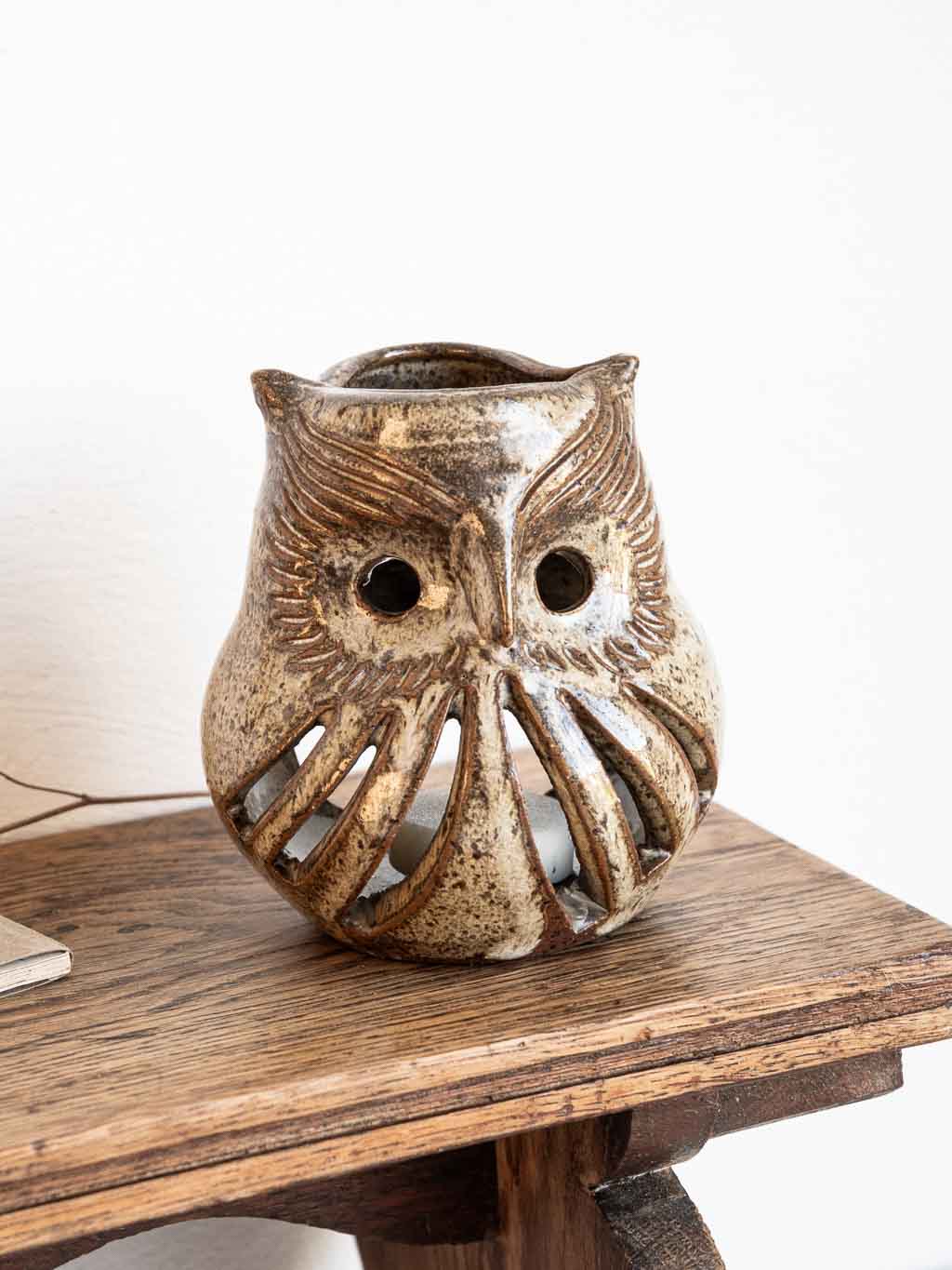 photophore brule parfum / huiles essentielles en forme de hibou