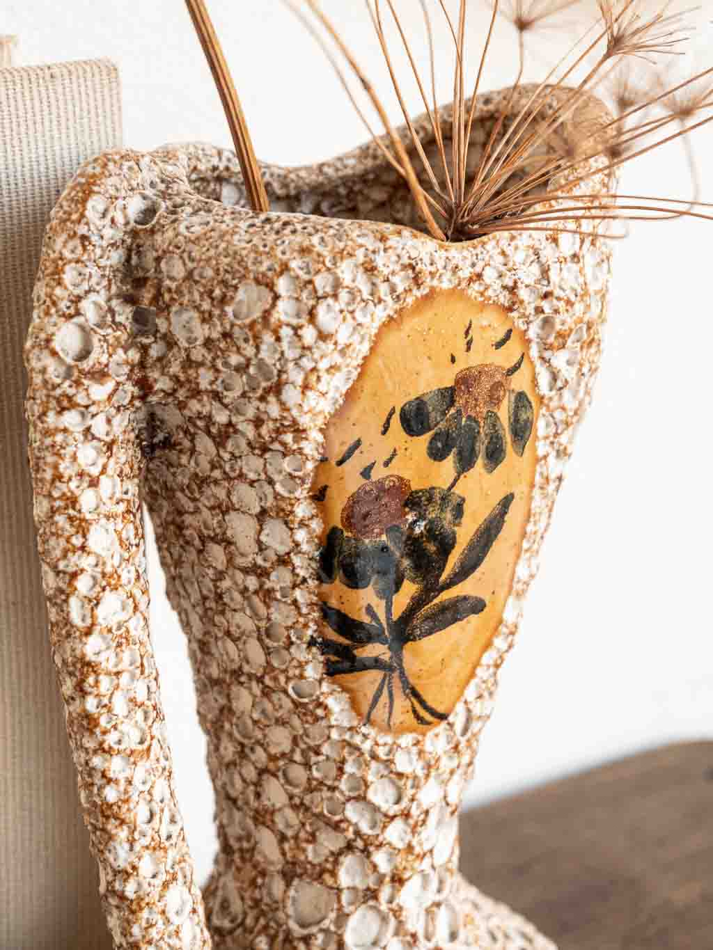 vase vintage écume de mer fat lave 1970