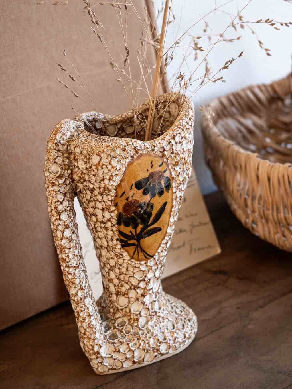 vase vintage écume de mer fat lave 1970