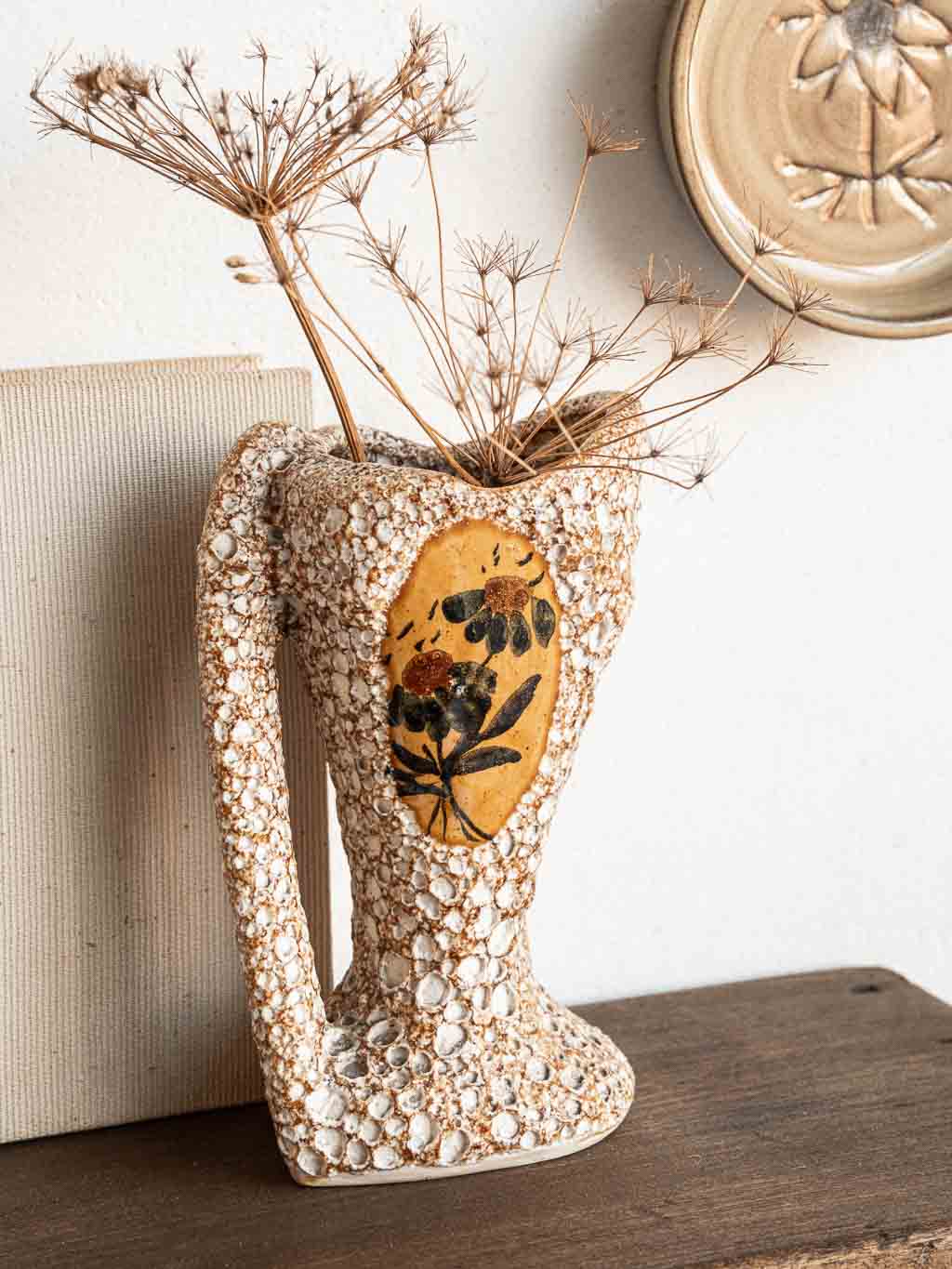 vase vintage écume de mer fat lave 1970