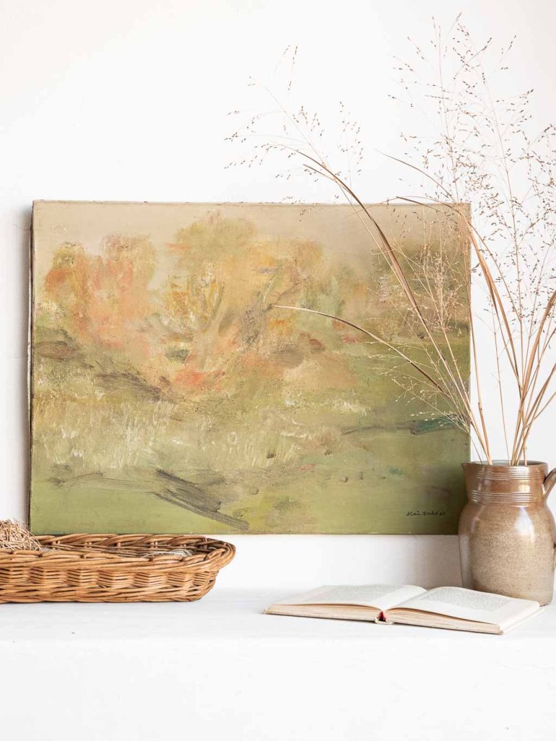 Penture huile sur toile Alain Boullet, printemps