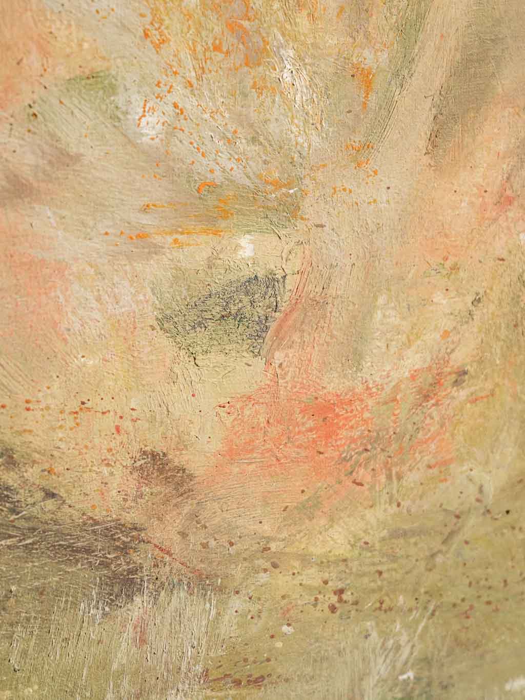 Penture huile sur toile Alain Boullet, printemps