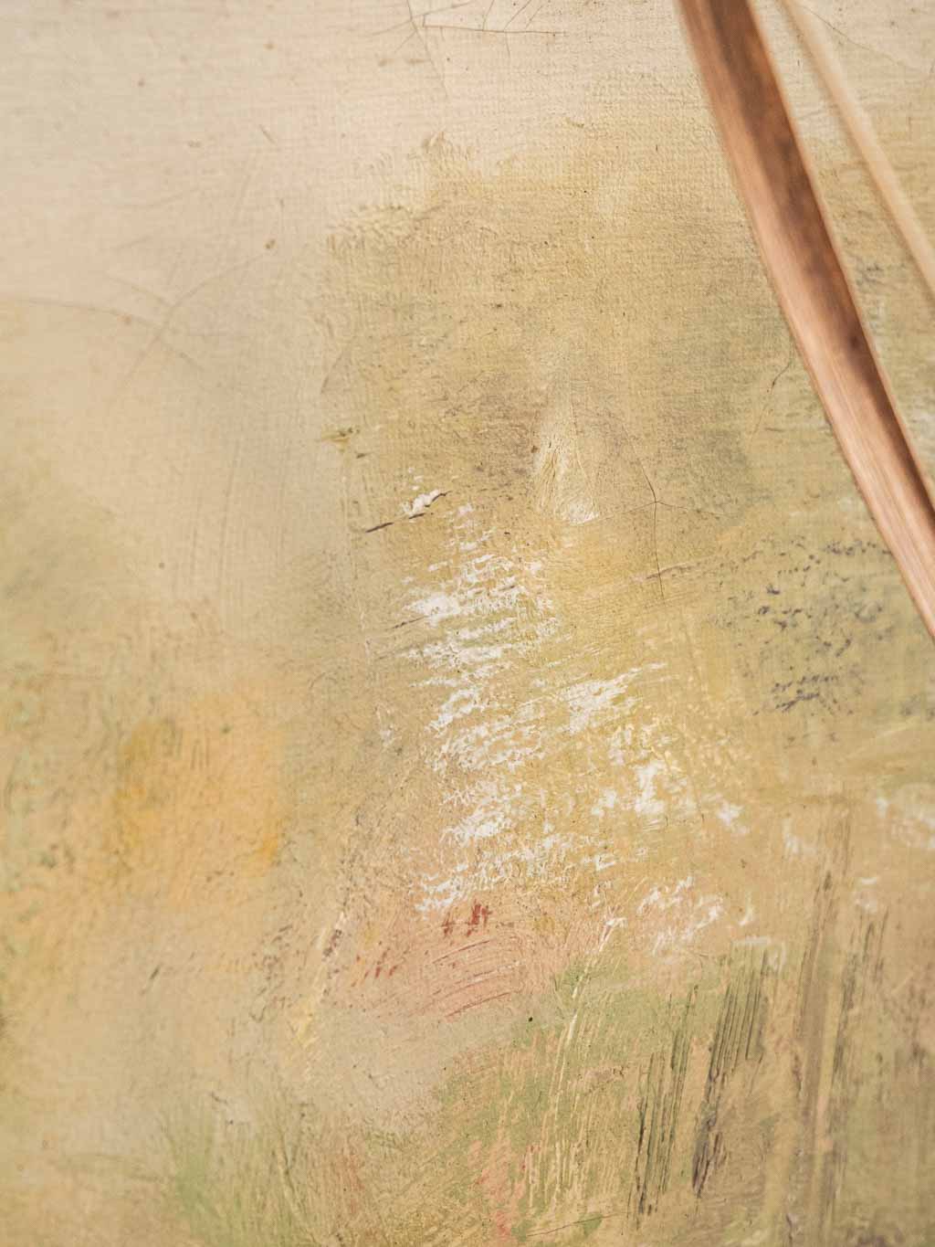 Penture huile sur toile Alain Boullet, printemps