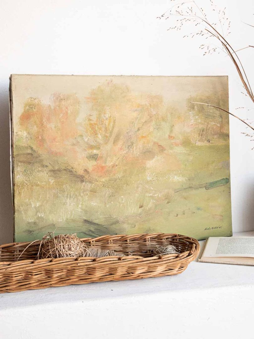 Penture huile sur toile Alain Boullet, printemps