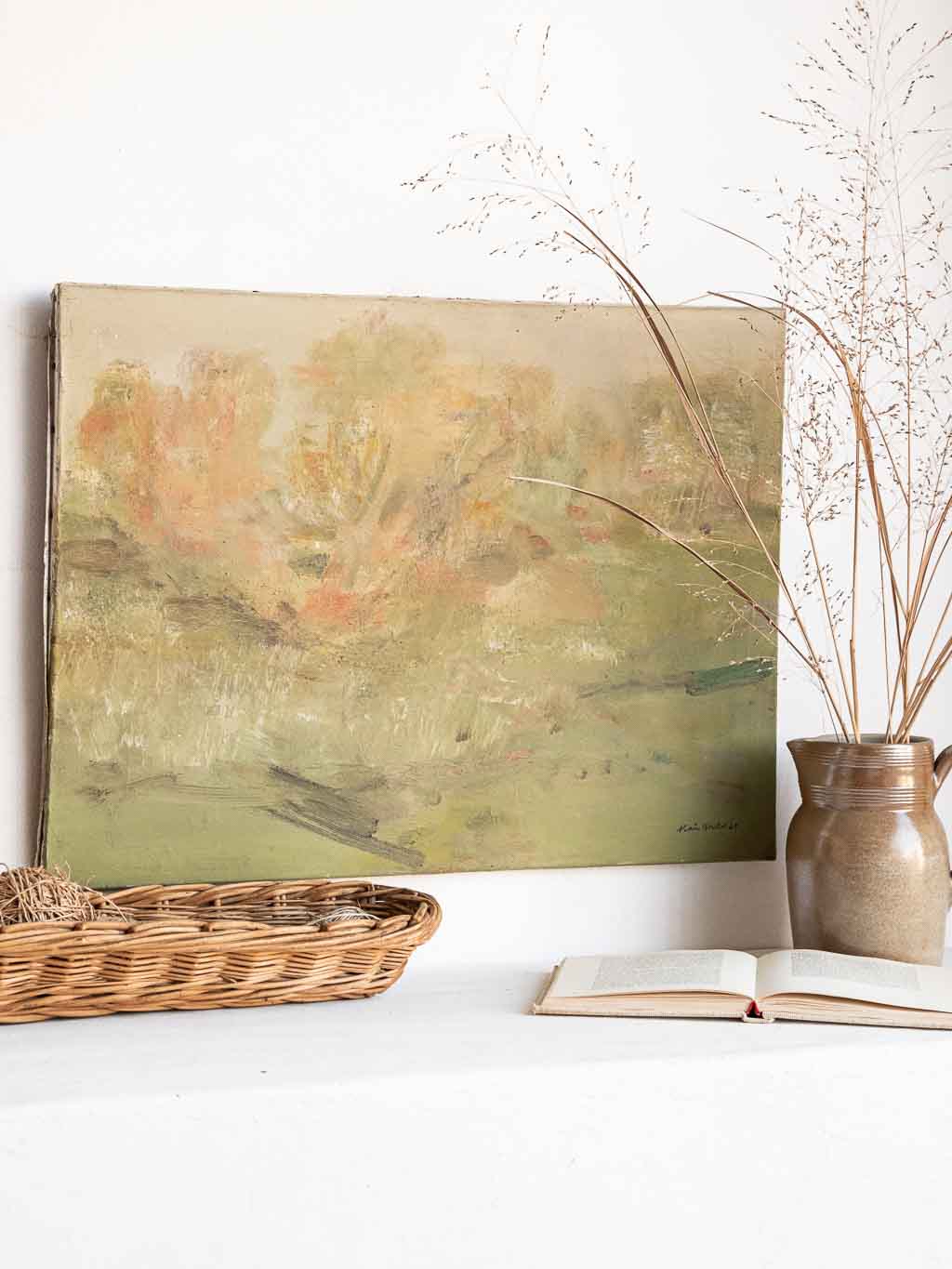 Penture huile sur toile Alain Boullet, printemps