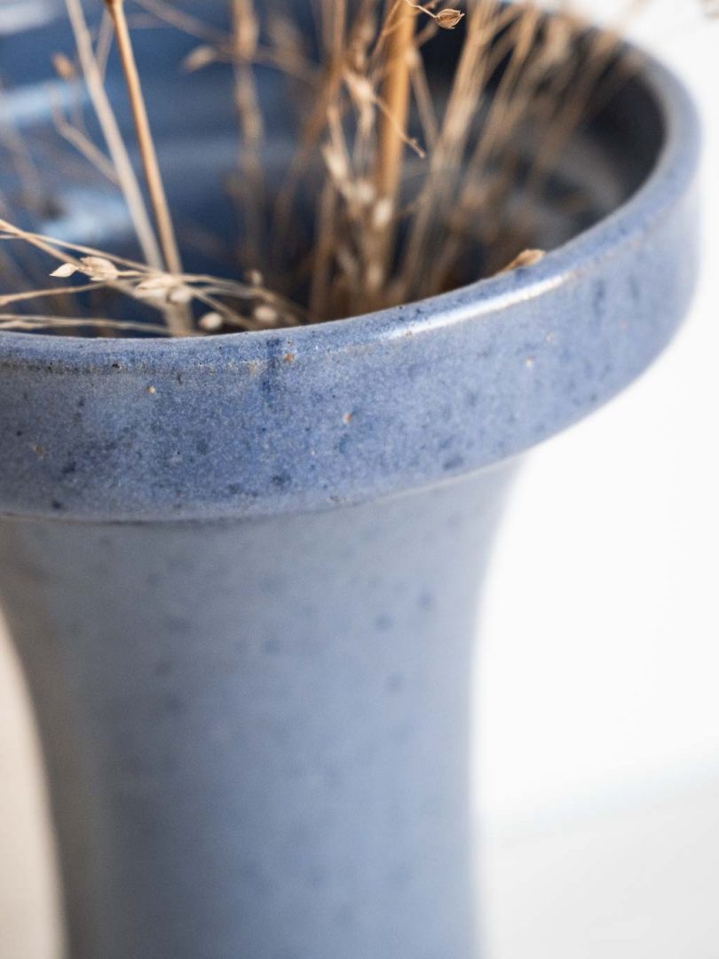 vase en grès bleu