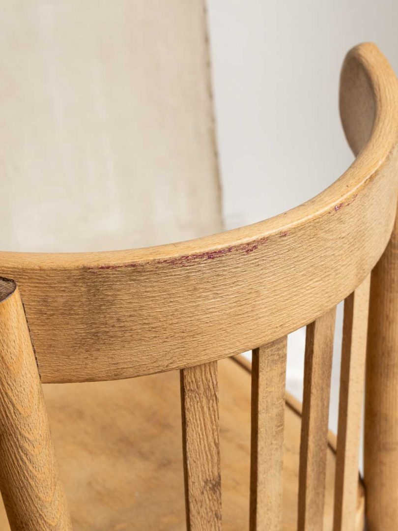 Lot chaises anciennes de bistrot en bois courbé style thonet, baumann