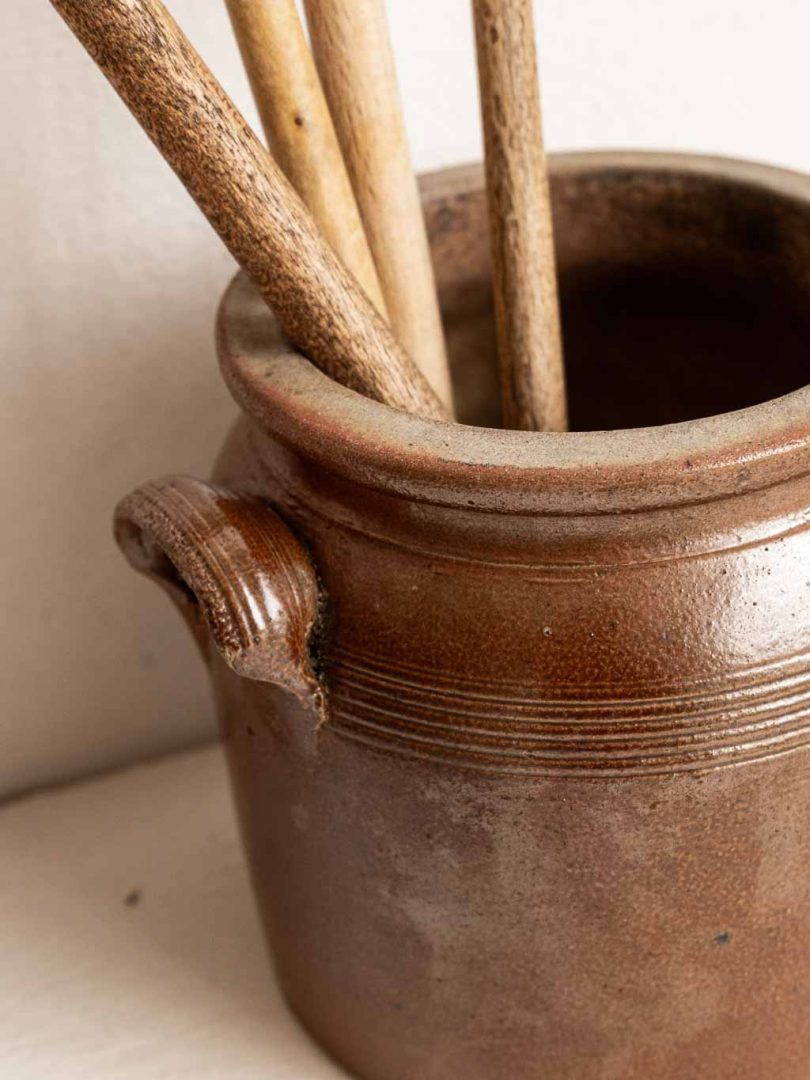 Pot à confit en grès brun