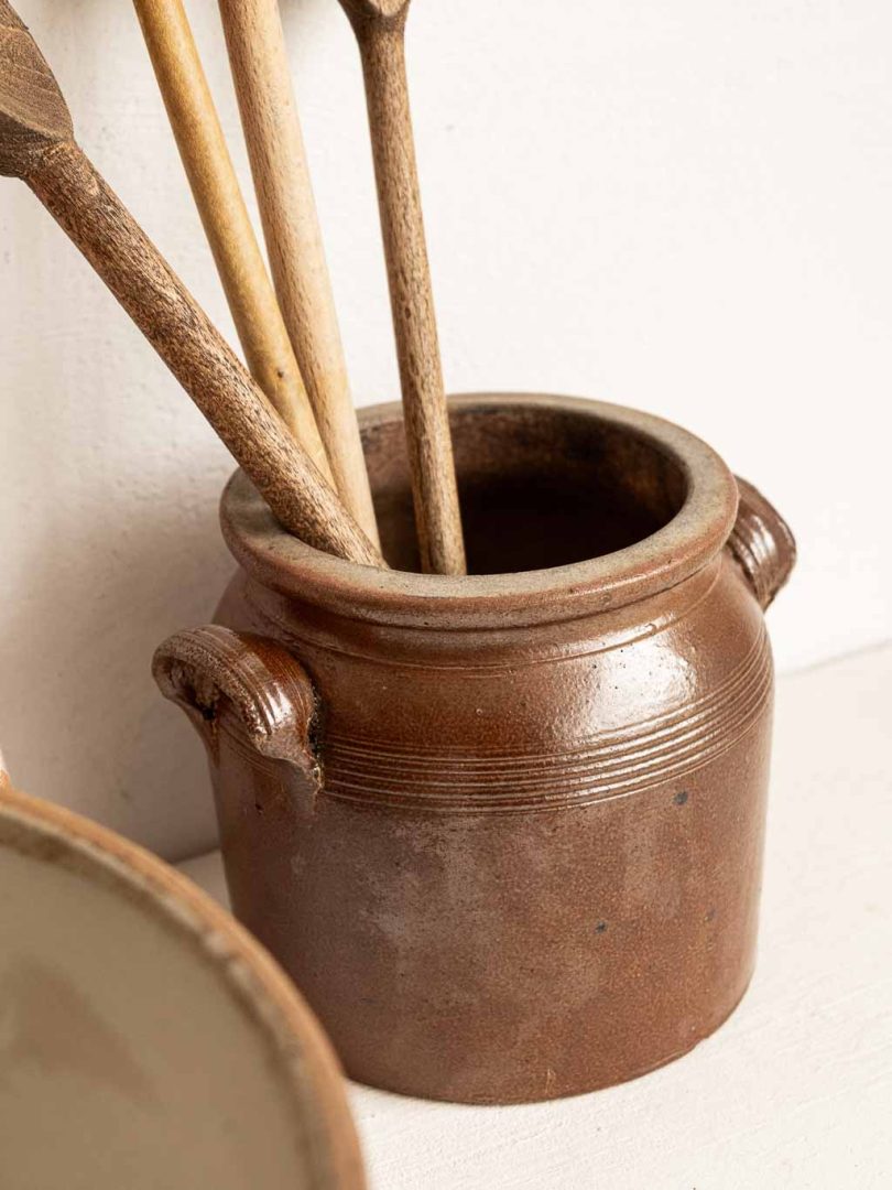 Pot à confit en grès brun