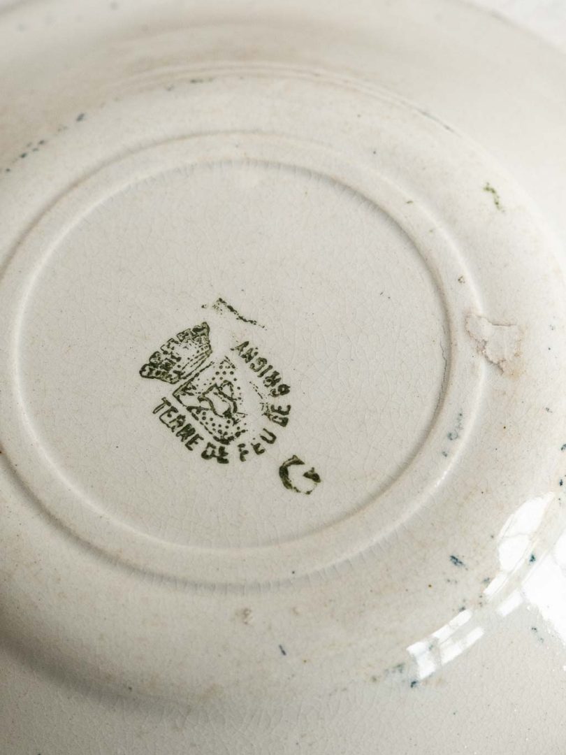 assiettes vintage faience de grigny terre de feu