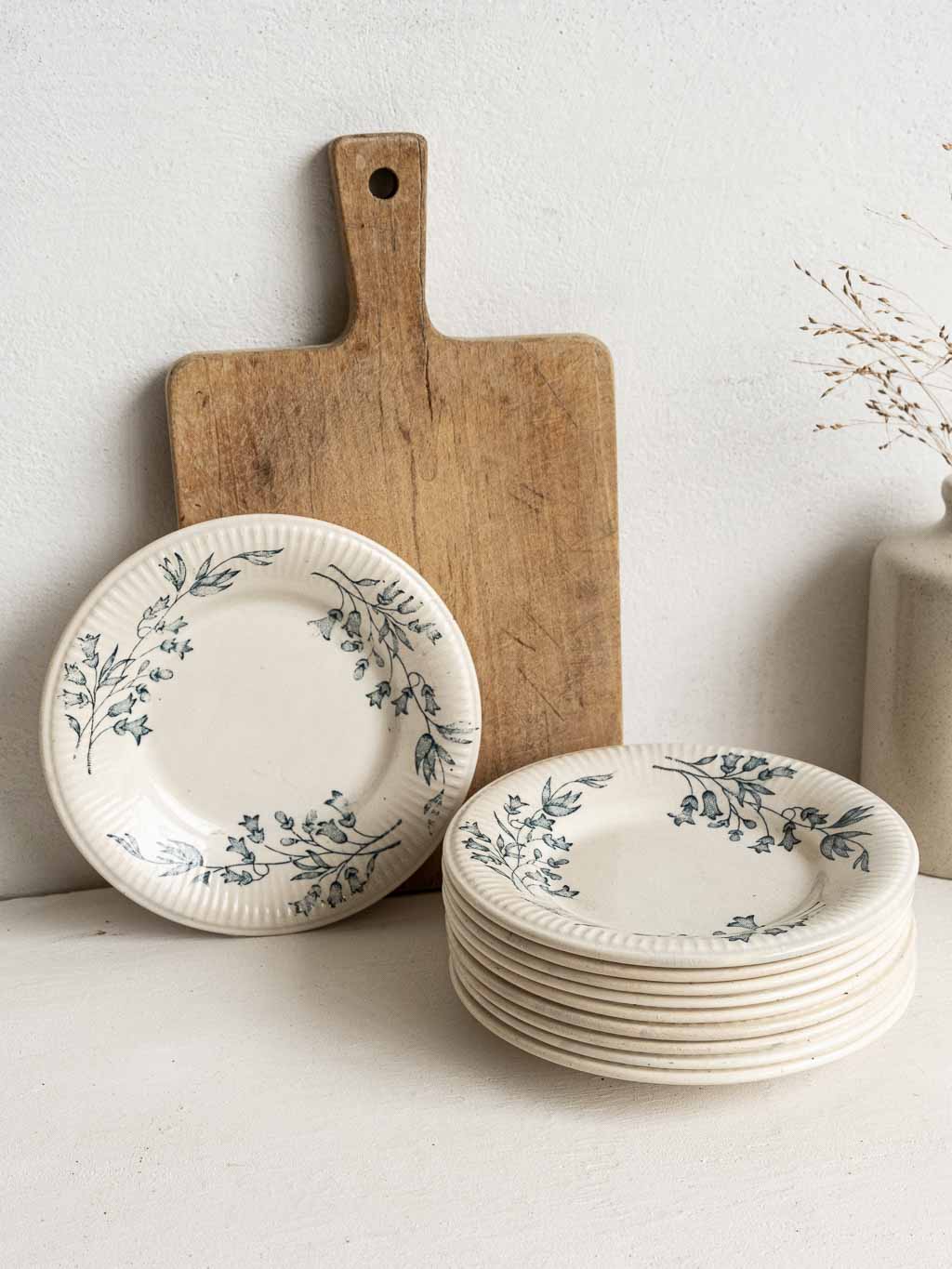 assiettes vintage faience de grigny terre de feu