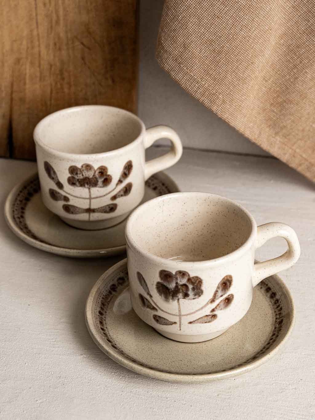 Lot de 2 tasses vintage Sarreguemines Jocelyne