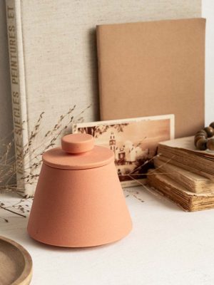 petite boite en céramique terracotta
