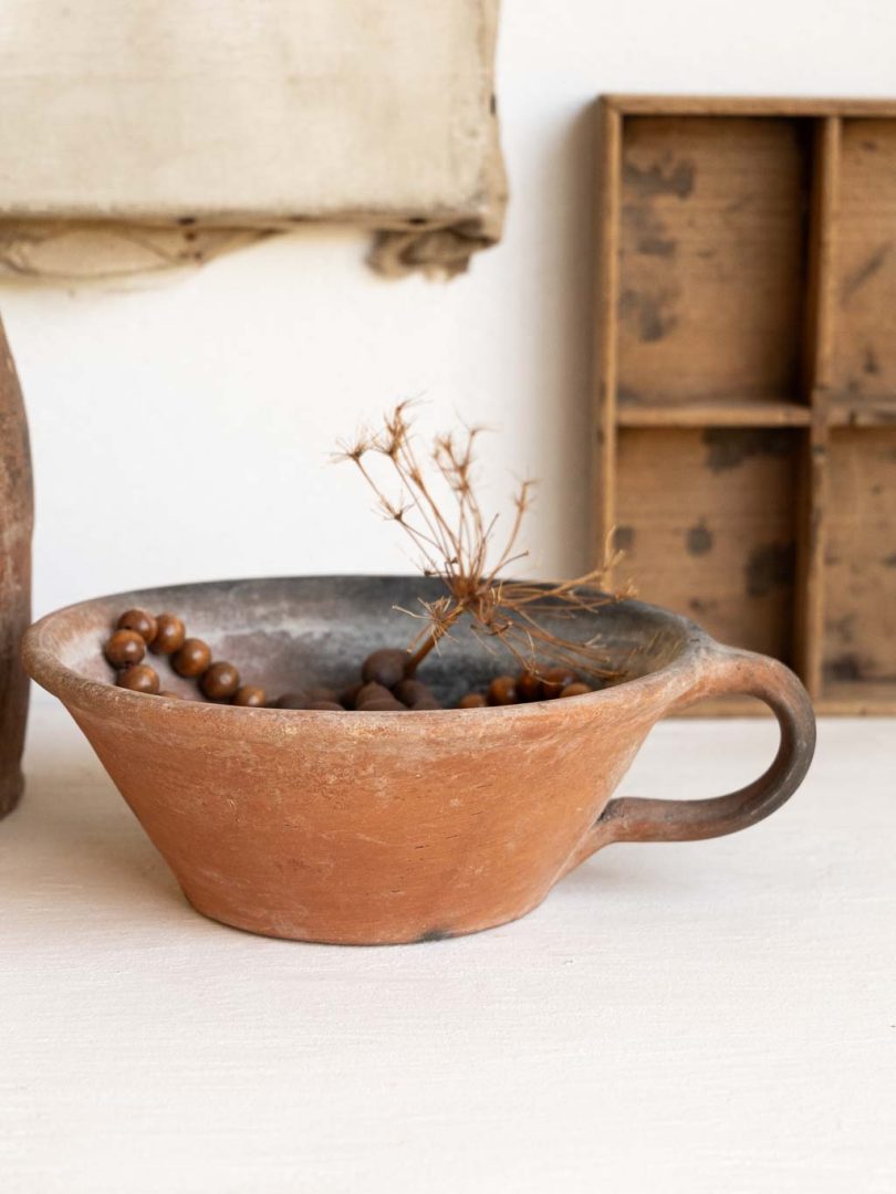 ancienne poterie Coupelle en terre cuite au feu